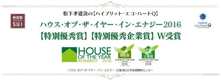 ハウス・オブ・ザ・イン・エナジー2016 W受賞！