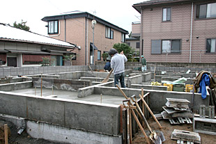 外観・耐圧盤布基礎施工