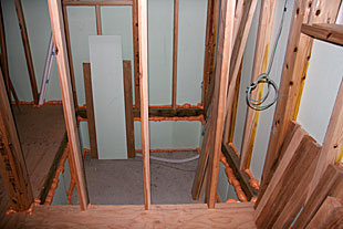 内部・浴室下地施工と防蟻処理