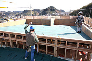 外観・屋根防水施工2