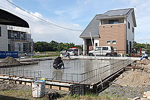 外観・基礎耐圧盤施工1