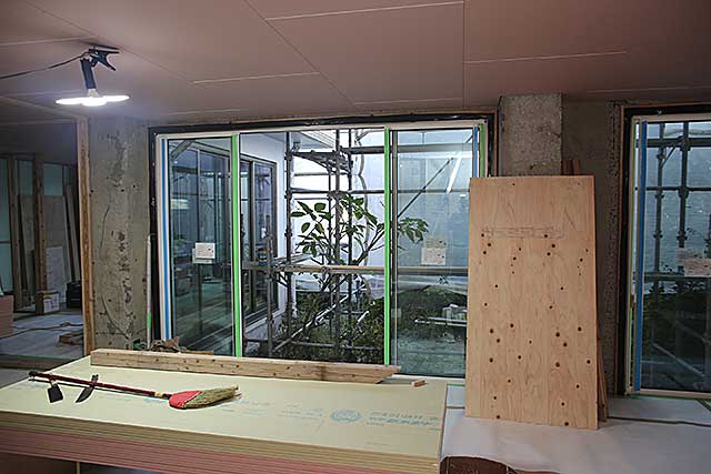 内部・リビング下地施工2