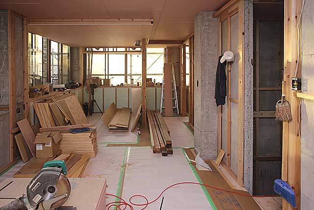 内部・2階 居室下地施工2