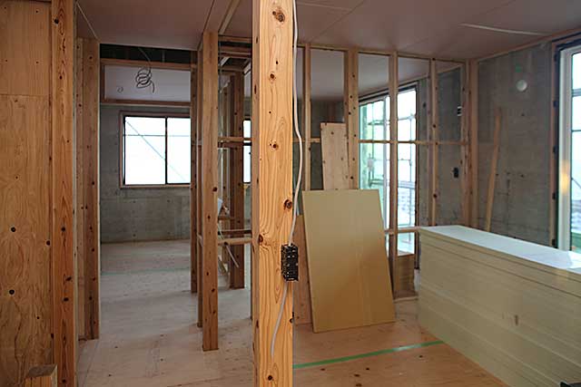 内部・2階 居室下地施工3