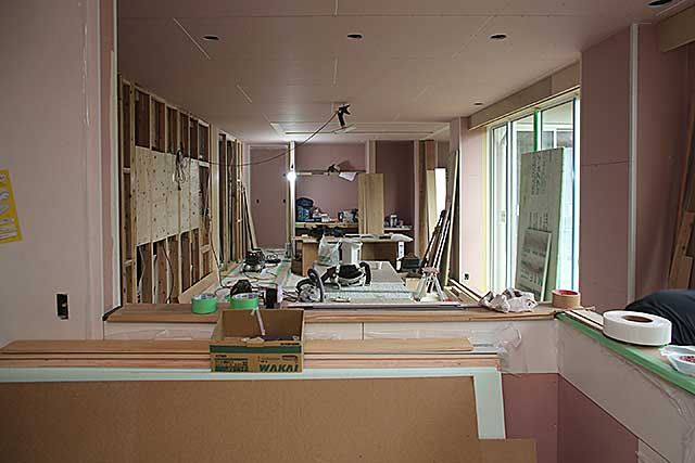 内部・キッチン下地施工2