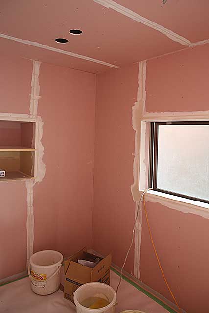 内部・洗面下地施工