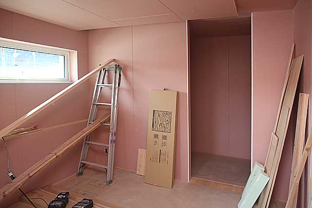 内部・主寝室下地施工