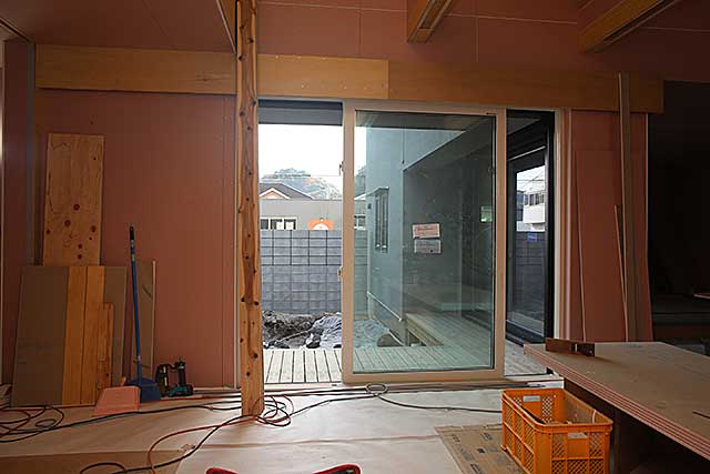 内部・リビング下地施工3