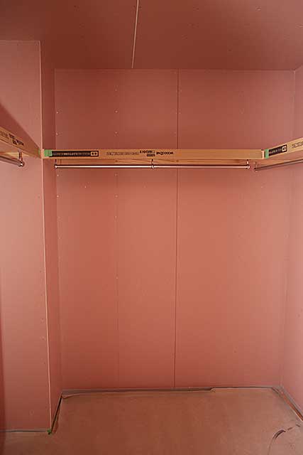 内部・中2階 居室収納下地施工