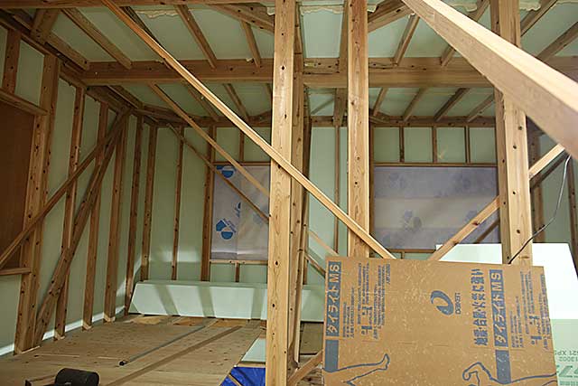 内部・2階 構造と断熱施工2