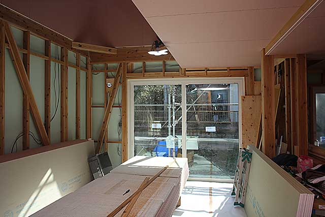 内部・リビング下地施工1