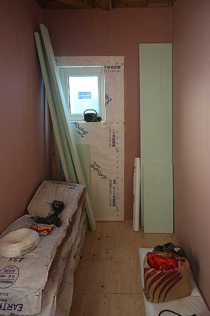 内部・2階 洗面場下地施工