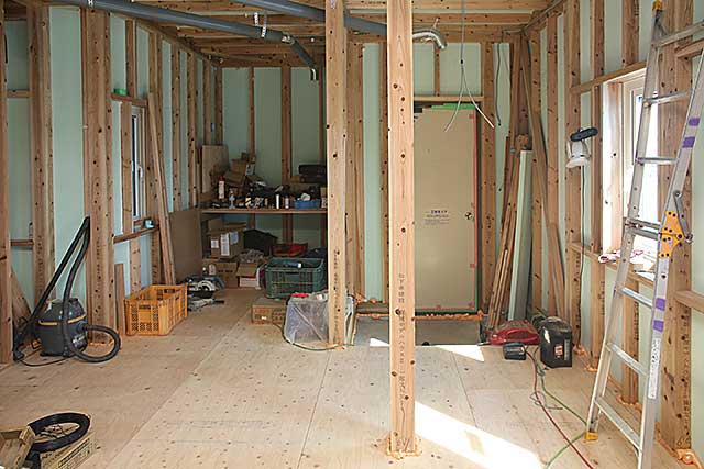 内部・玄関周囲下地施工