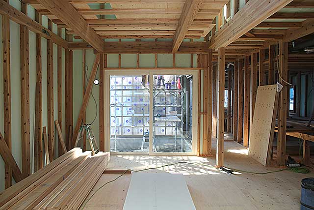 内部・リビング下地施工1