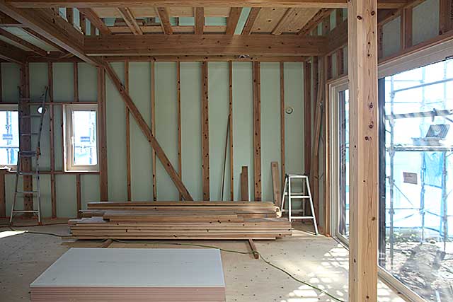 内部・リビング下地施工2