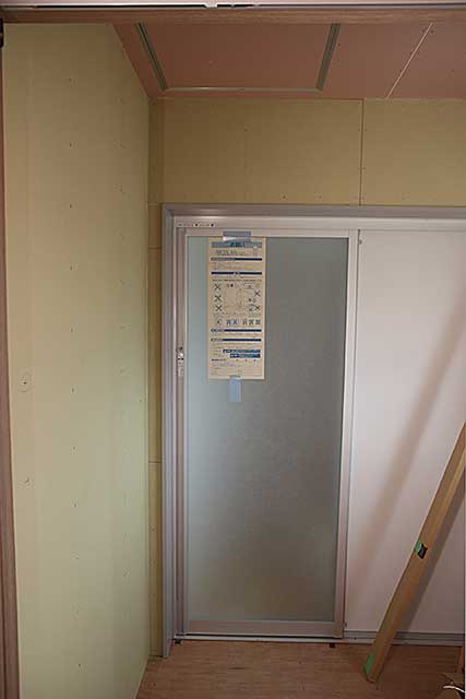 内部・脱衣場下地施工